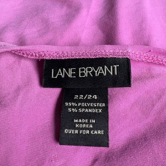Lane Bryant Cardigan Womens Size 22-24 Purple Tie-Front Stretchy Layering Office - Picture 6 of 8